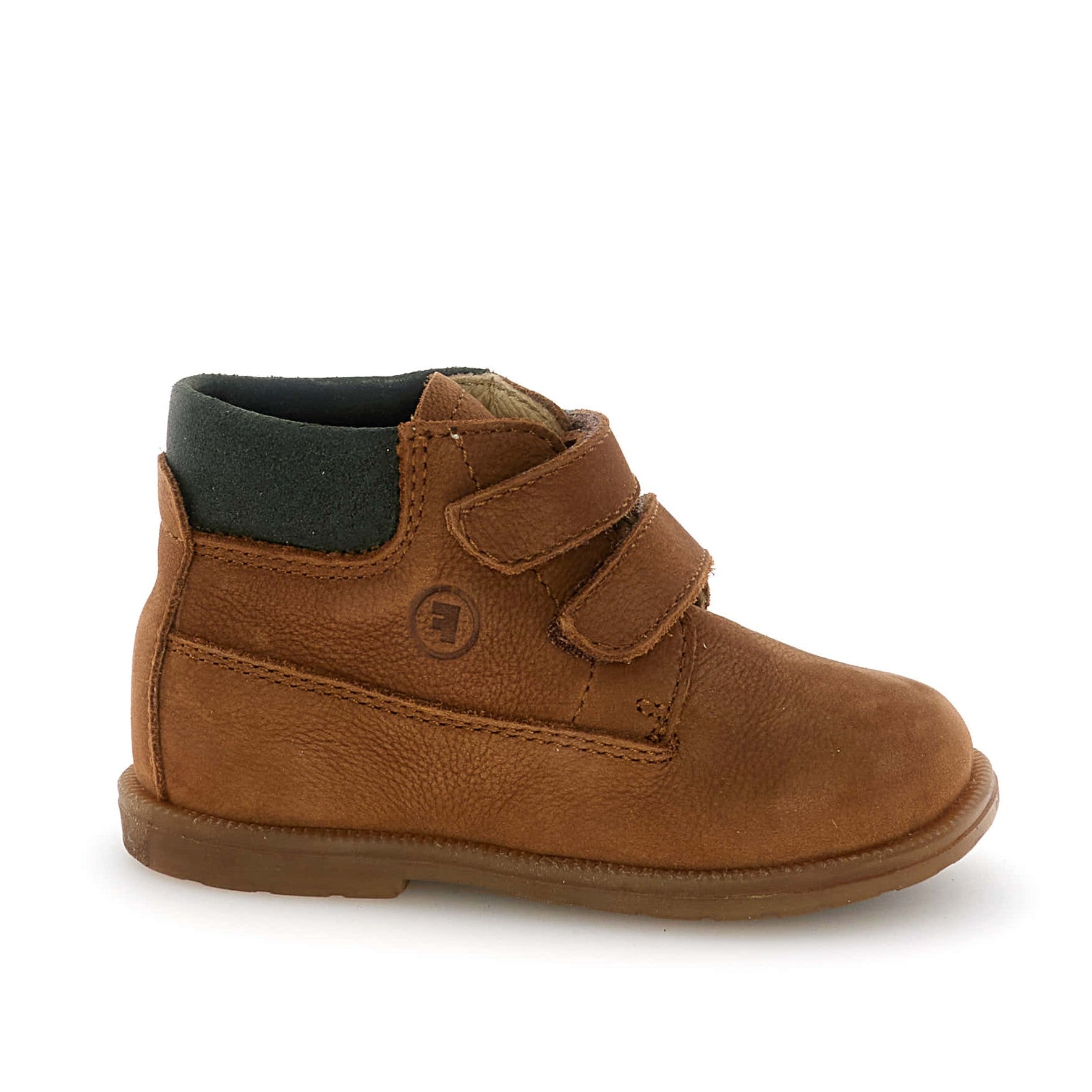Falcotto Brown Nubuck Double Velcro Boot- Stambecco