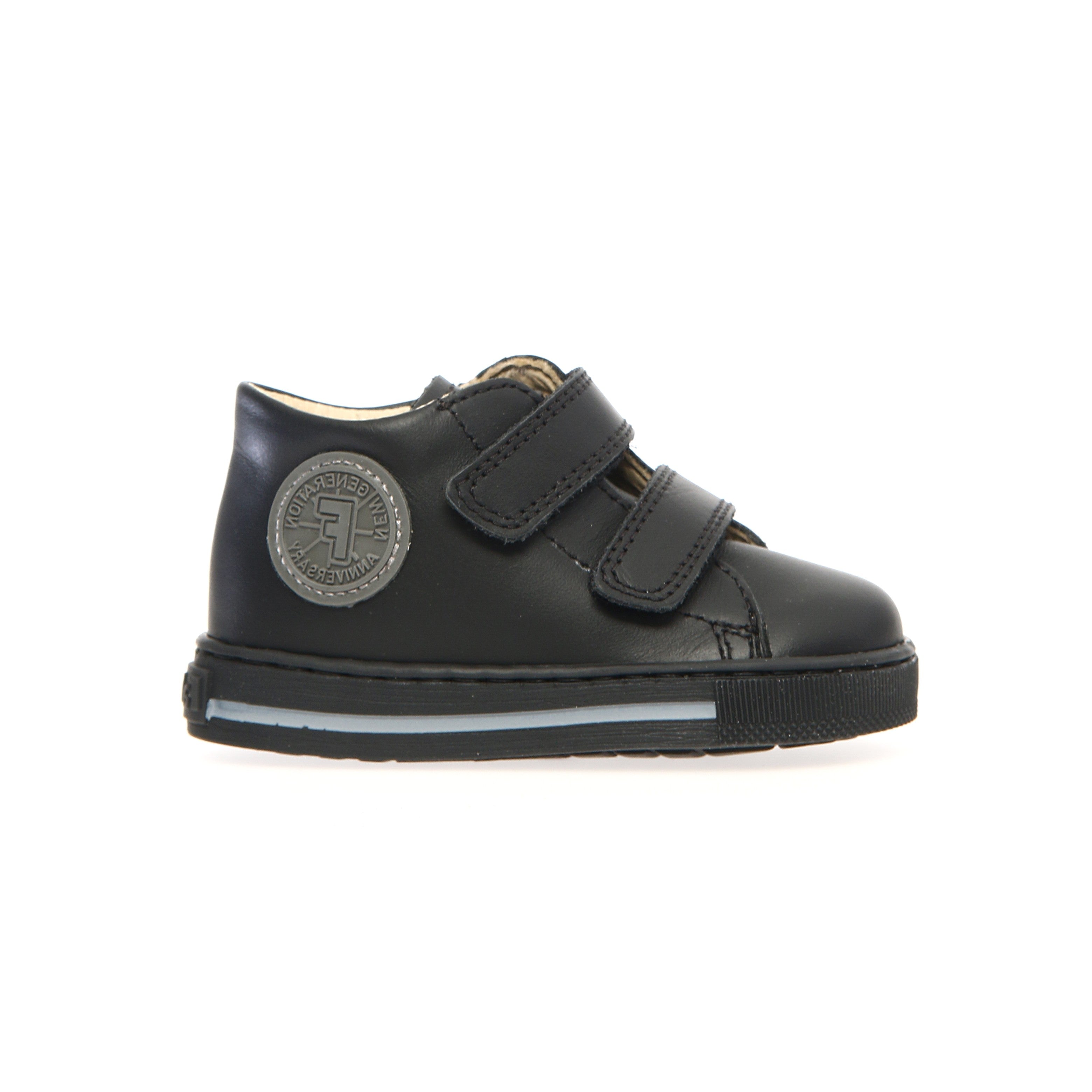 Falcotto Black Double Velcro Sneaker- Michael