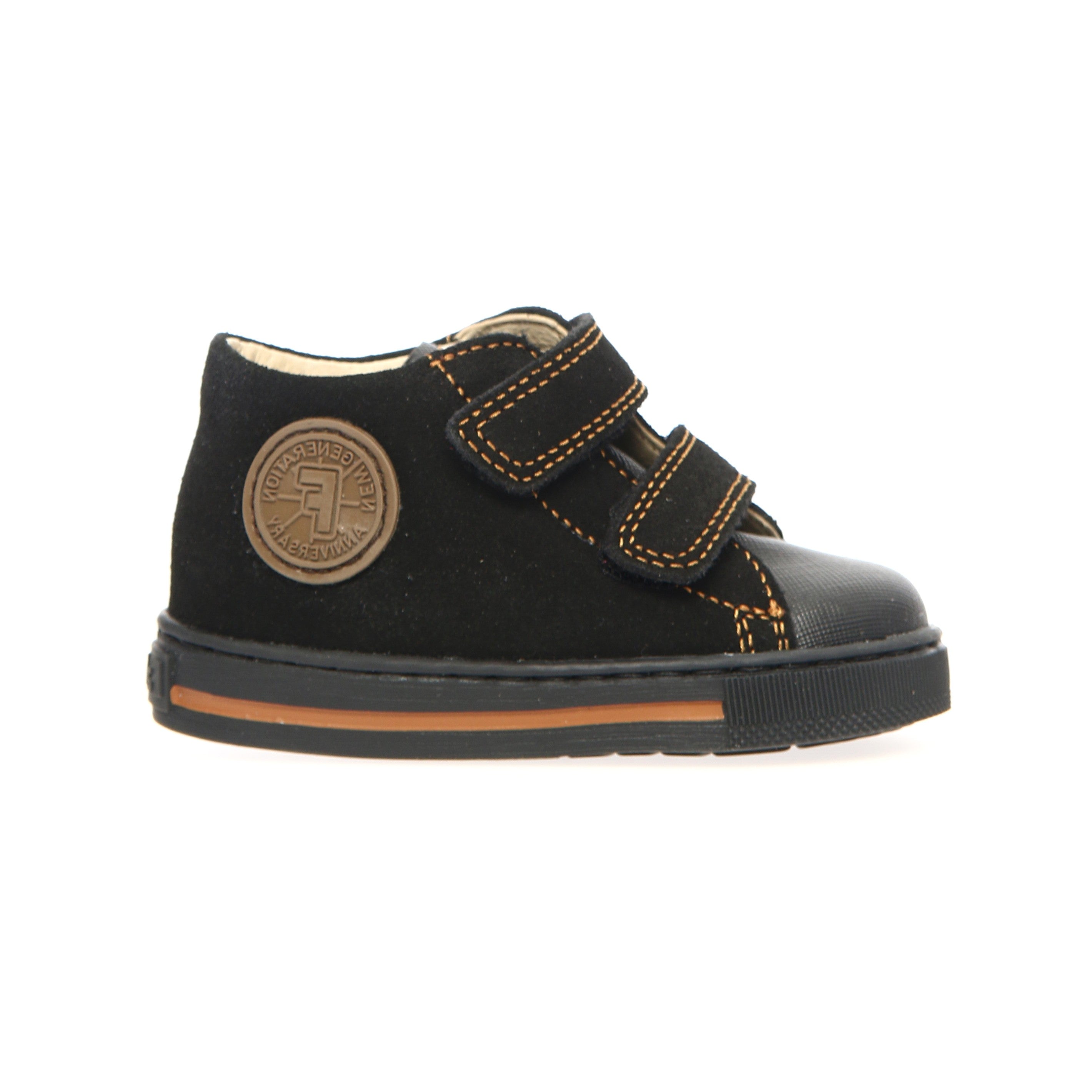 Falcotto Black-Brown Double Velcro Sneaker- Michael