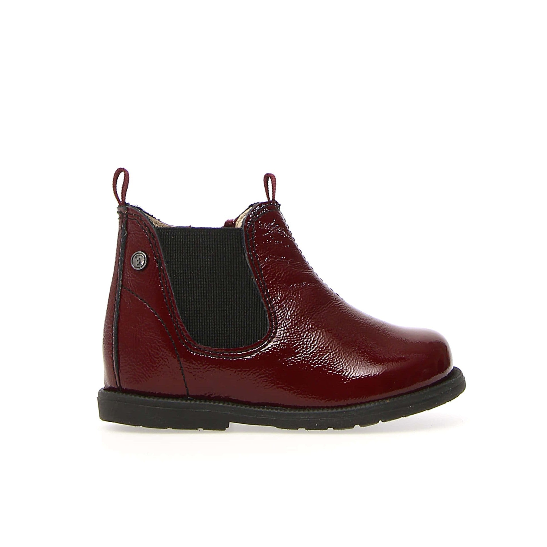 Falcotto Bordeaux Patent Zip Bootie- Winter Wood