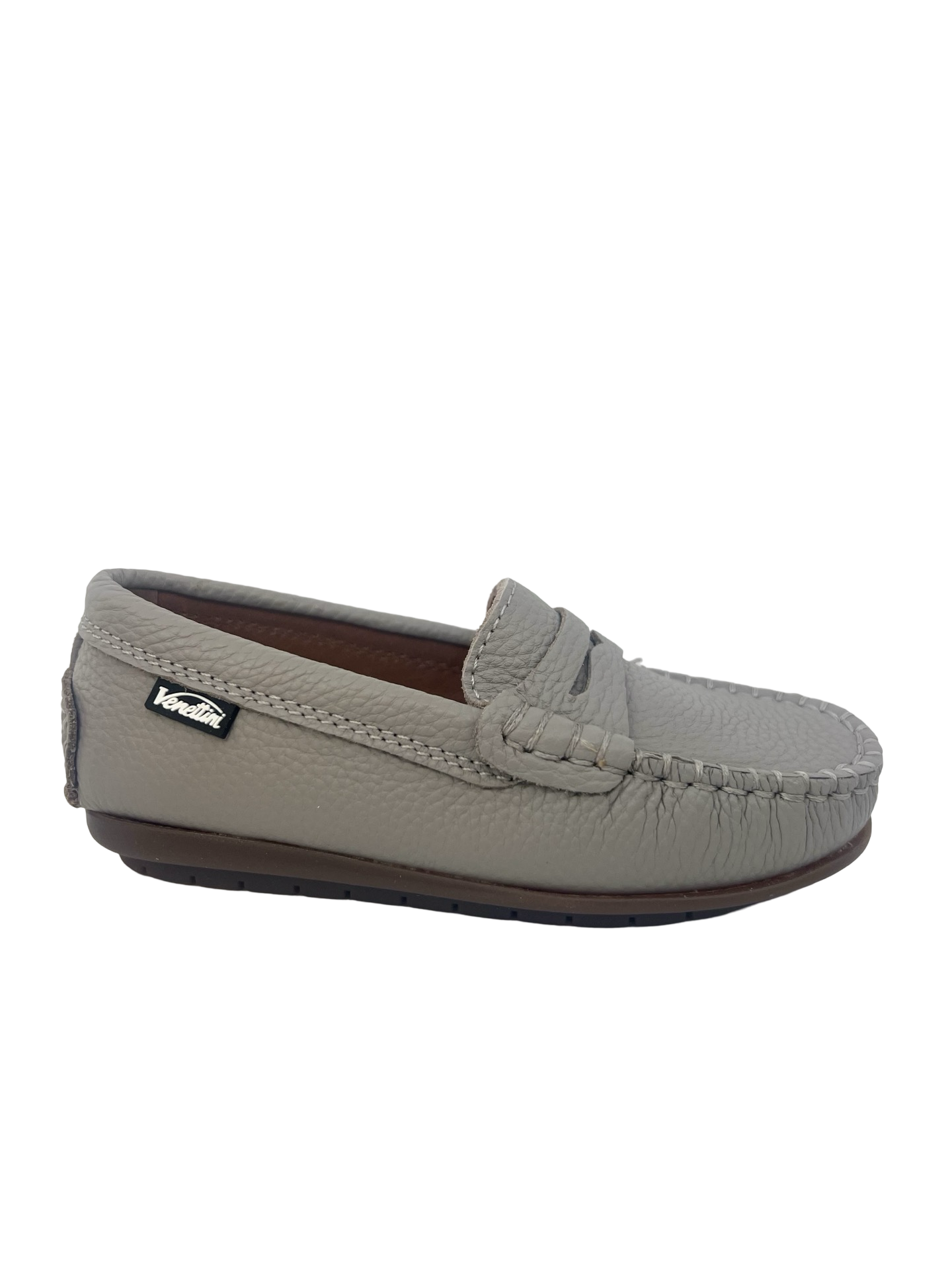 Venettini Gray Grain Penny Loafer