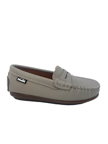 Venettini Gray Grain Penny Loafer