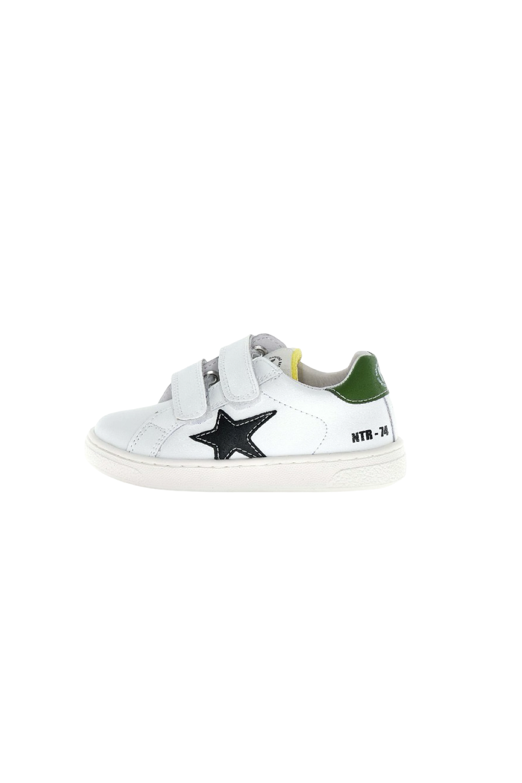 NATURINO PINN VL. CALF WHITE-BLACK-BASIL