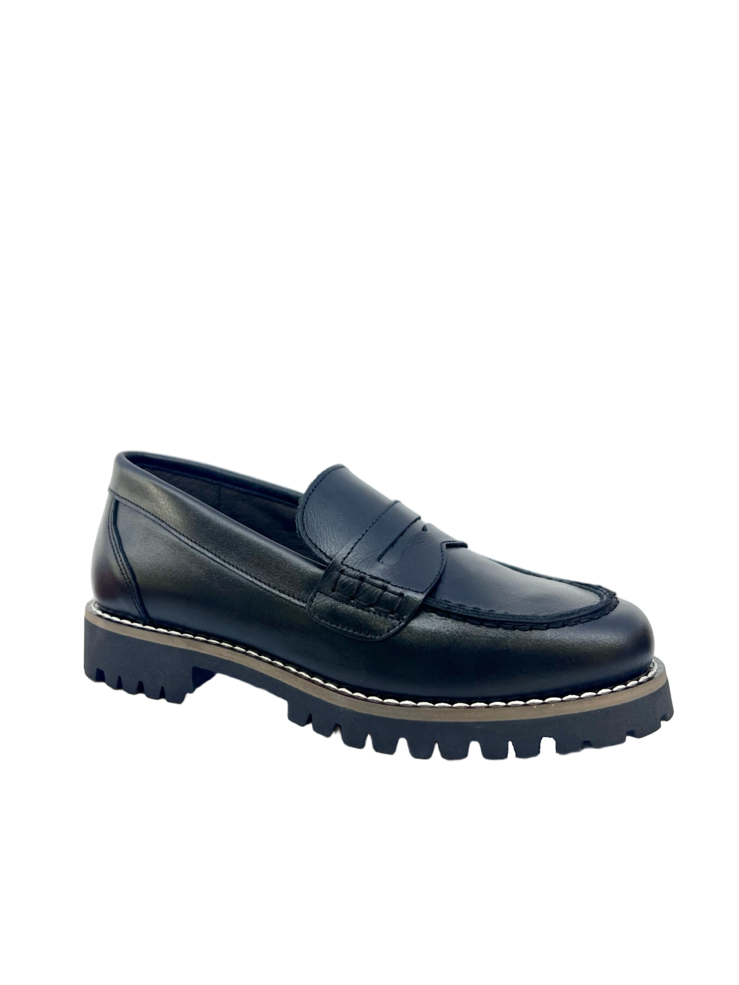 Jolee Black Chunky Penny Loafer