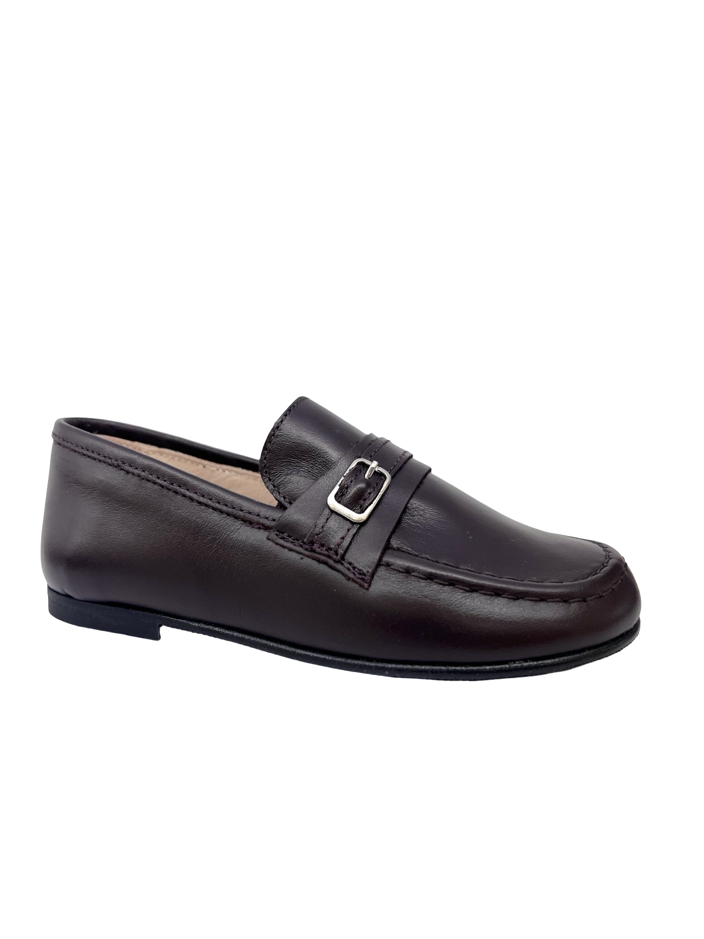 Luccini Brown Buckle Loafer