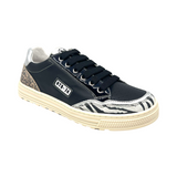 Naturino Black Animalier Laced Zip Sneaker- Ariton Zip