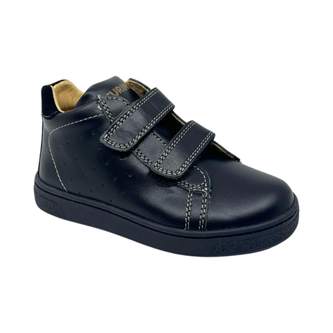 Naturino Black Double Velcro Hi Top Sneaker- Hasselt