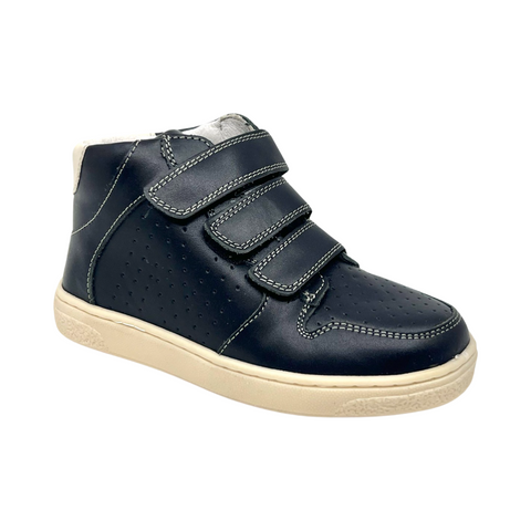 Naturino Black Triple Velcro Hi Top Sneaker- Theral High