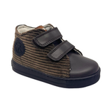 Falcotto Brown/Gray Corduroy Double Velcro Sneaker- Michael