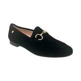 Venettini Black Velvet Chain Loafer