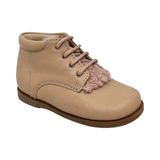 Beberlis Rose Laced Sherpa Baby Bootie