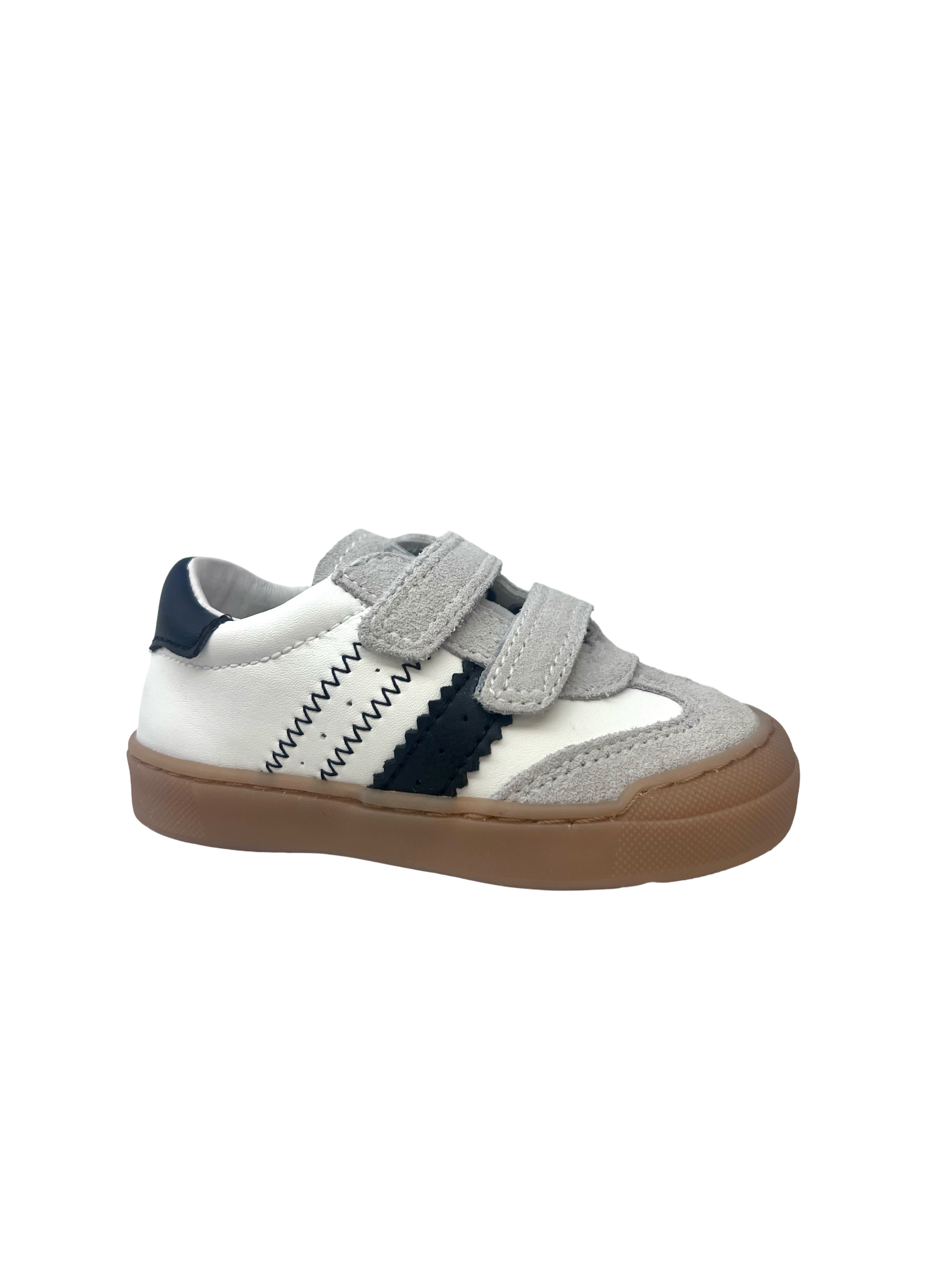 NATURINO RIBY VL. SUEDE/CALF WHITE-BLACK