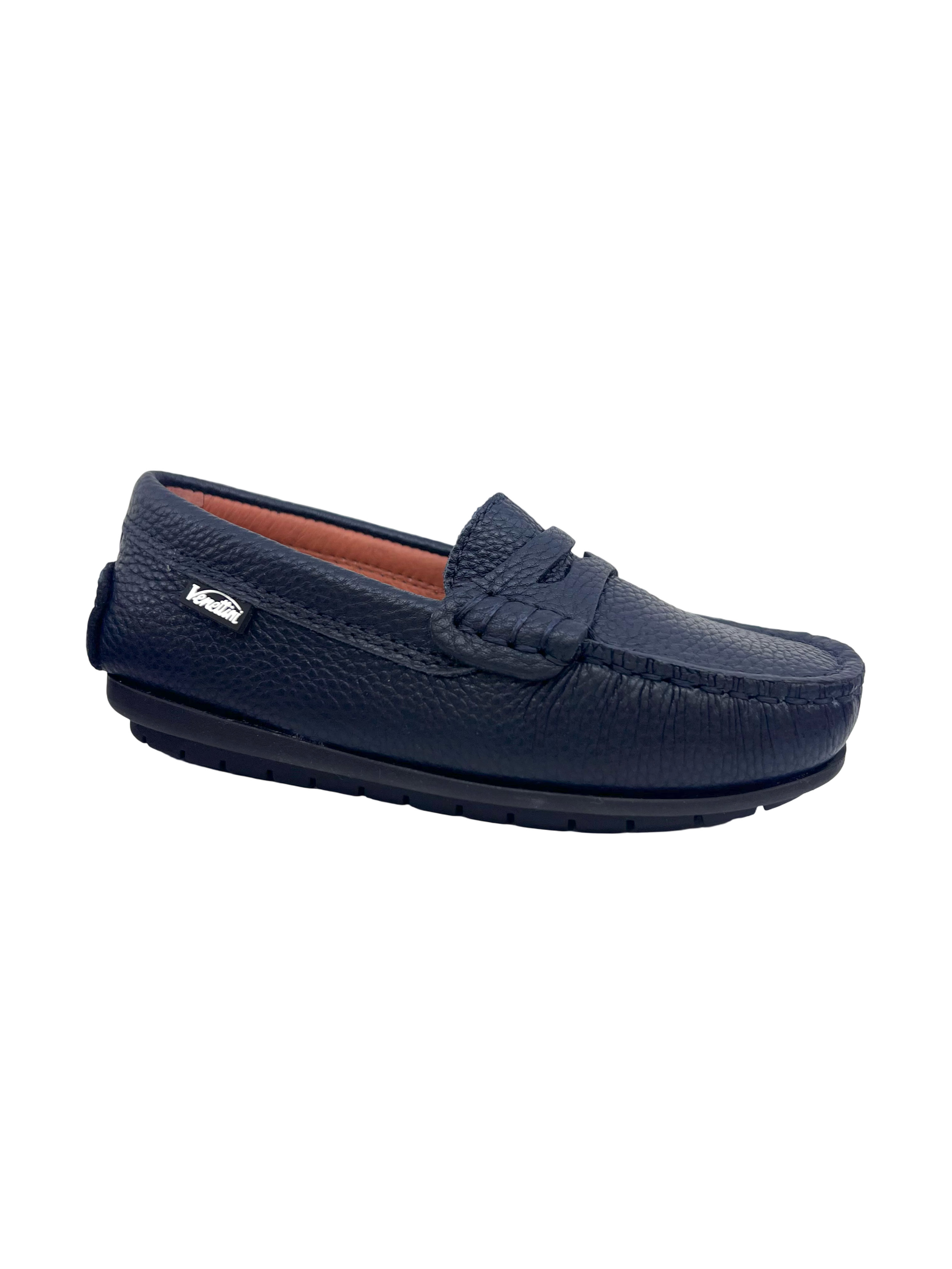 Venettini Navy Embossed Penny Loafer  18