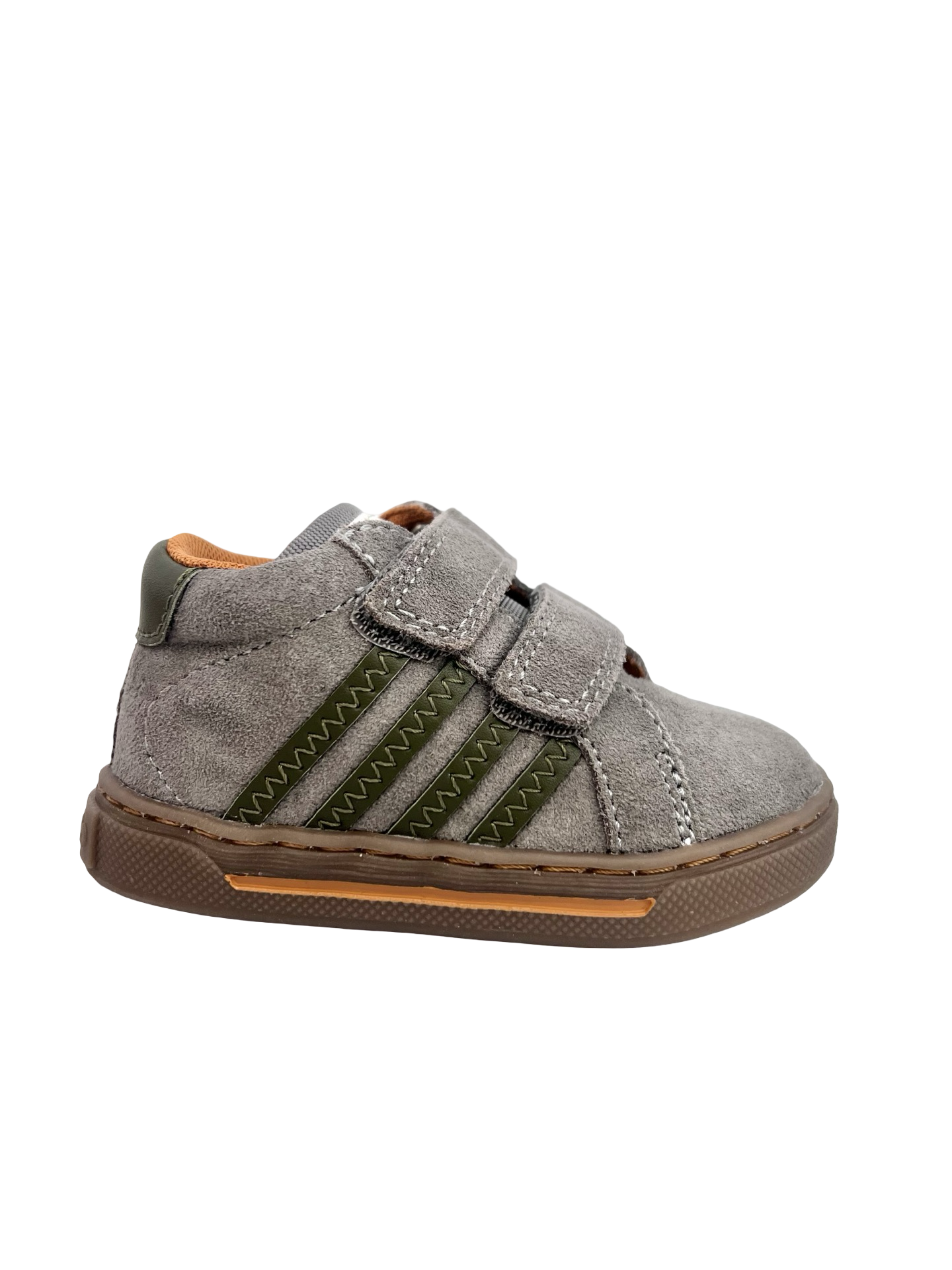 Falcotto Grey Khaki Suede Baby Sneaker - Truby