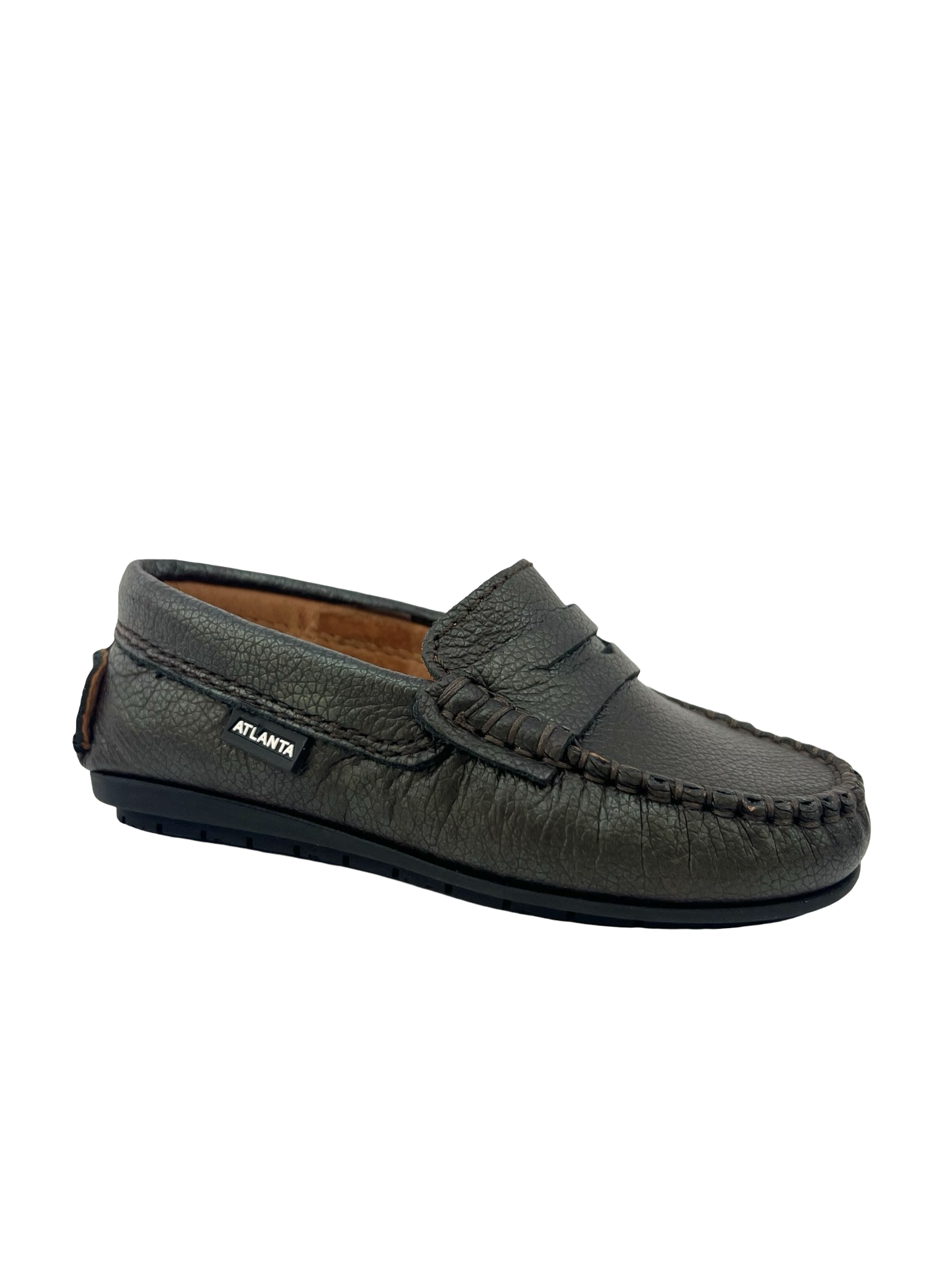 Atlanta Mocassin Cognac Pebbled Penny Loafer