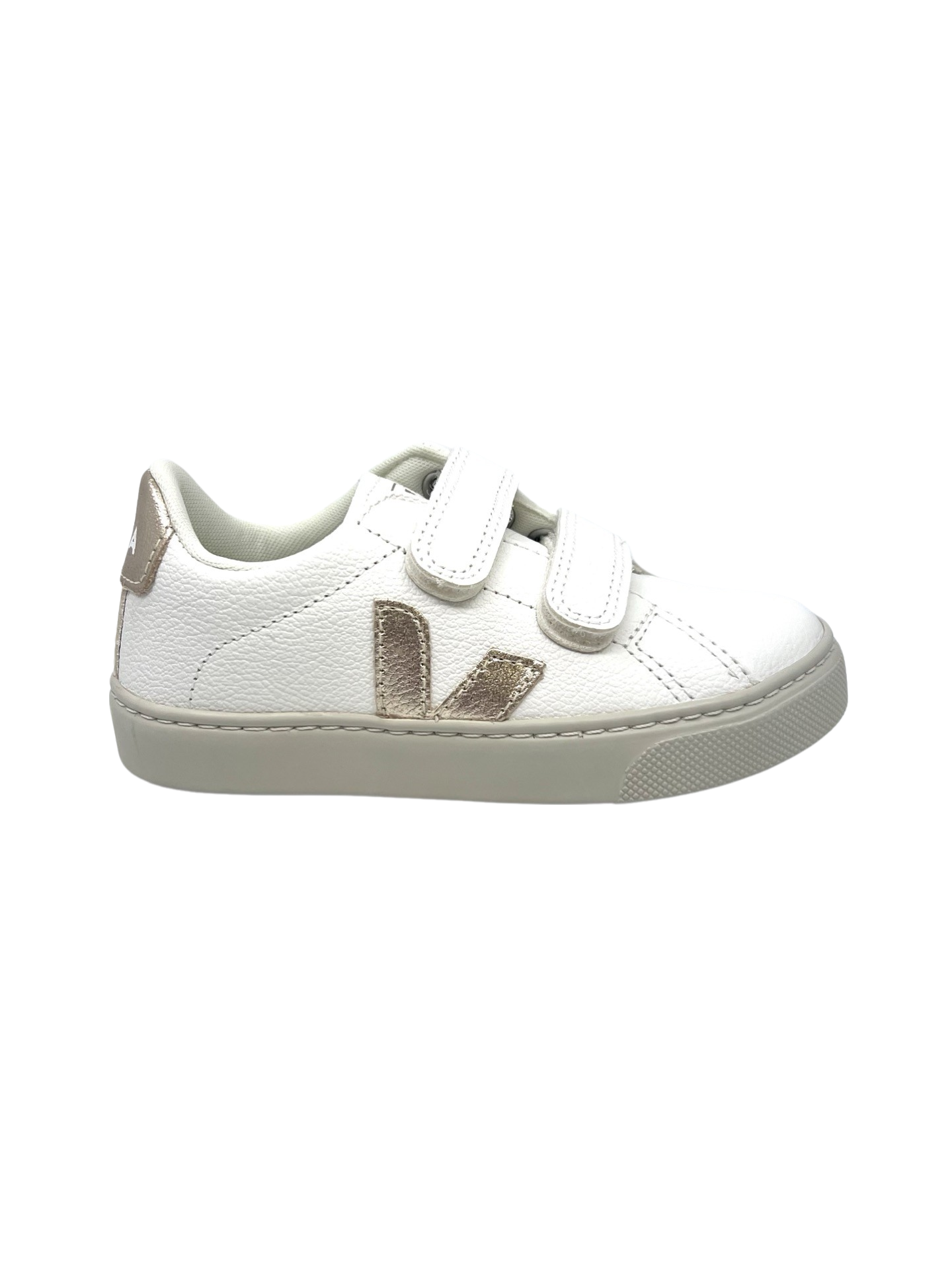 Veja White Platine Double Velcro Sneaker