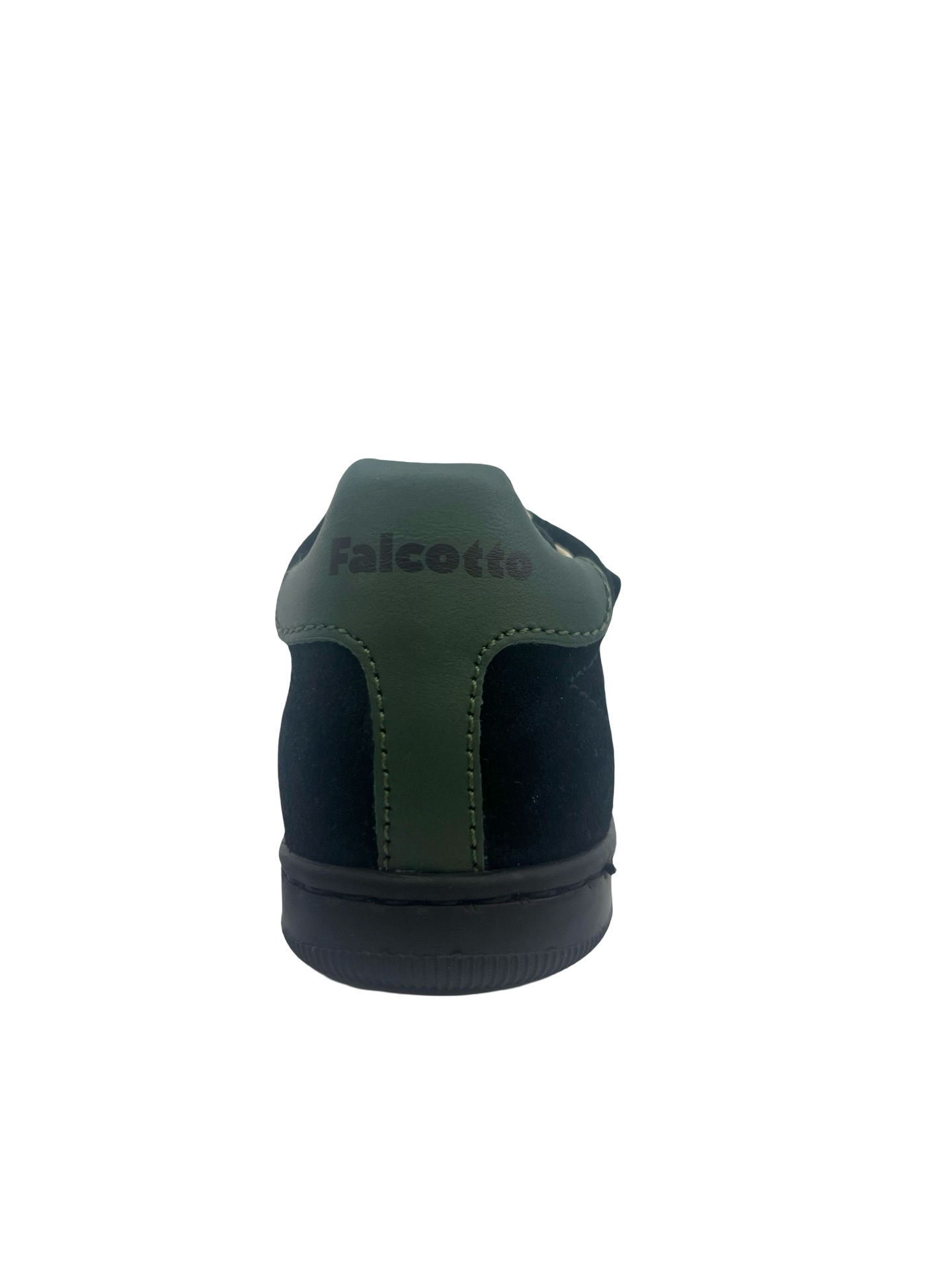 Falcotto Black Suede-Green  Double Velcro Sneaker - Adam