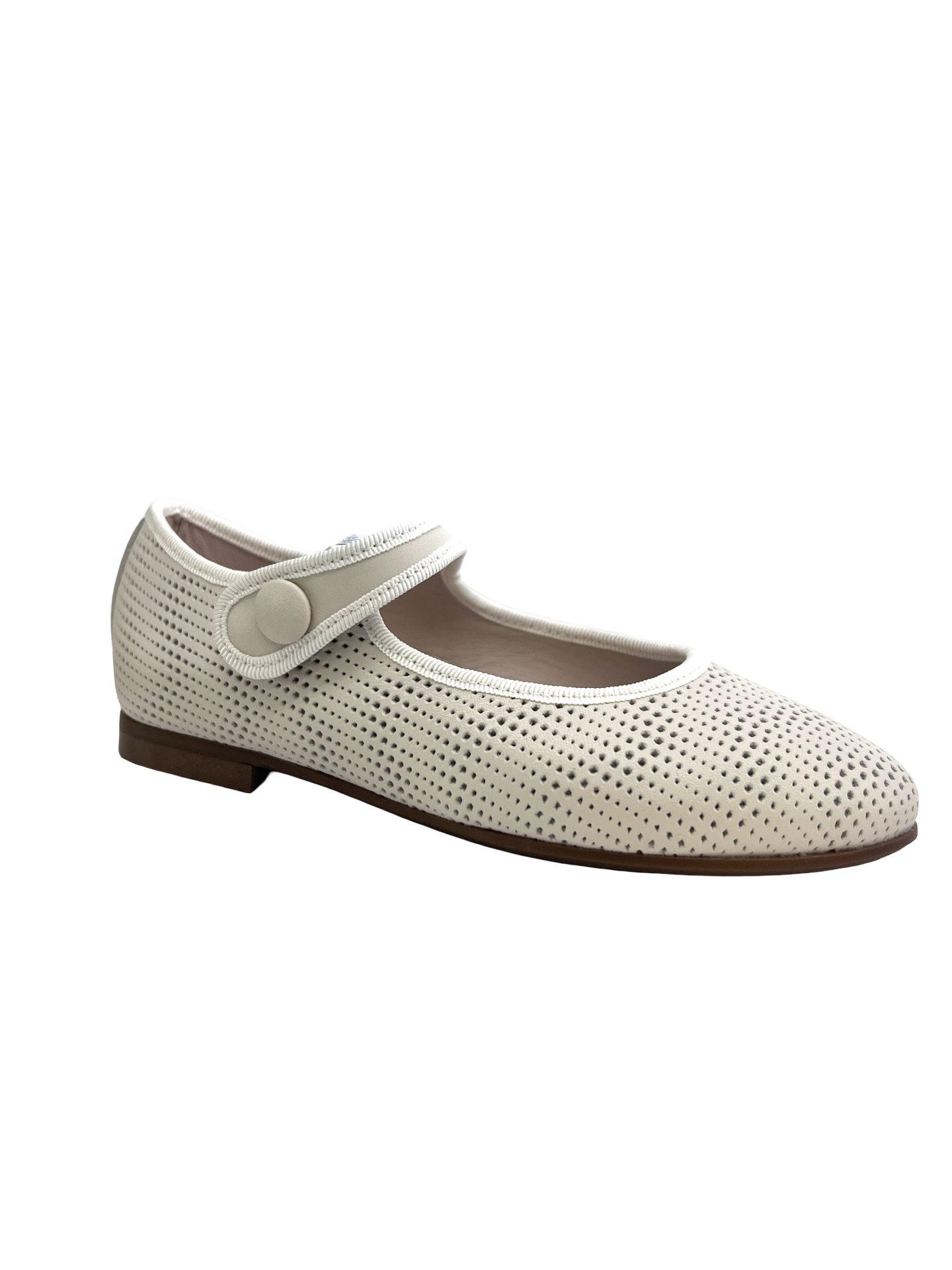 Beberlis Ivory Embossed Mary Jane