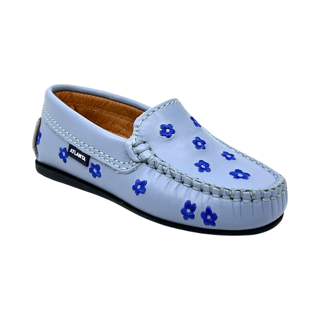 Atlanta Mocassin Blue Flowers Mocassin A Shoe Inn