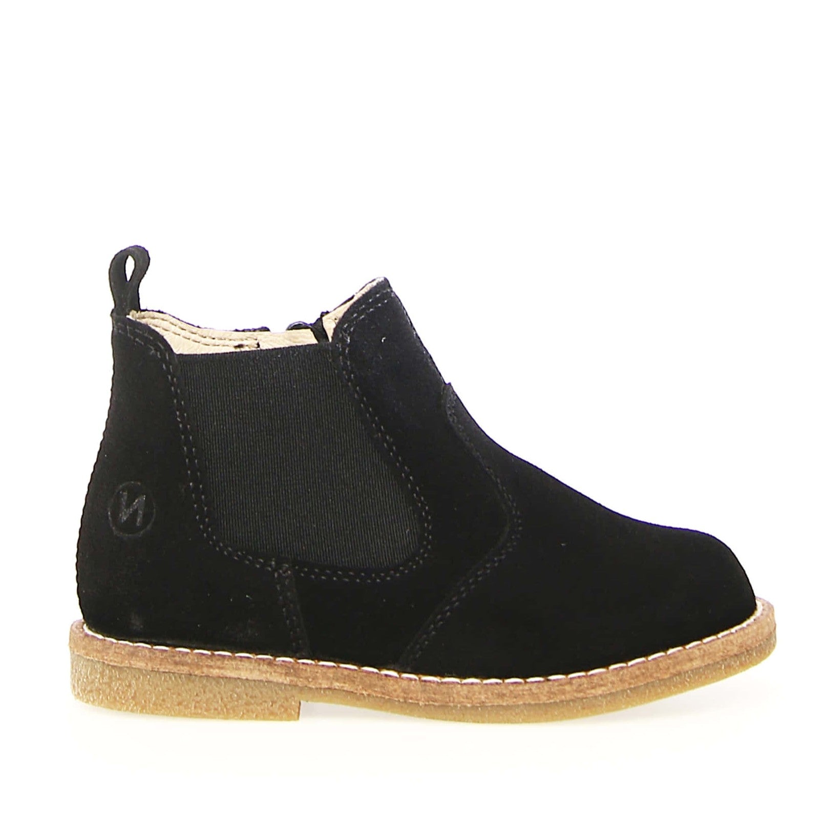 Naturino Black Suede Zip Bootie- Arthur