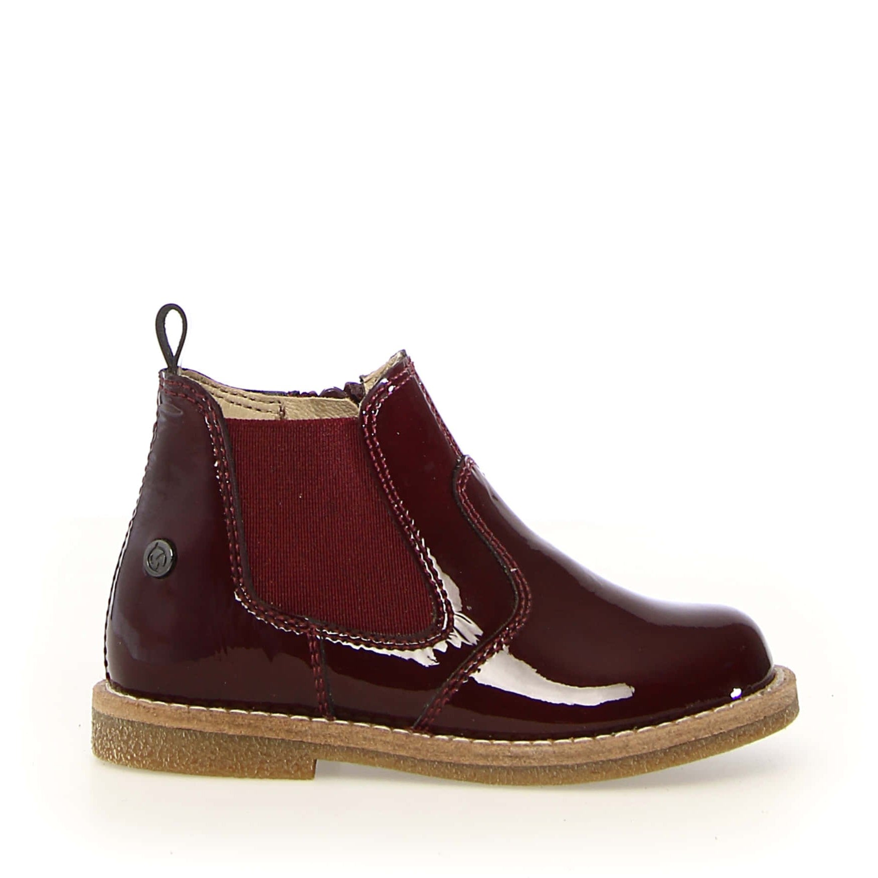 Naturino Bordeaux Patent Zip Bootie- Arthur