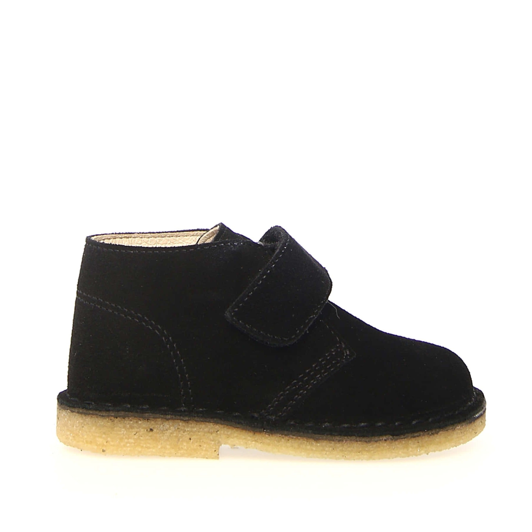 Naturino Black Suede Velcro Bootie- Choco