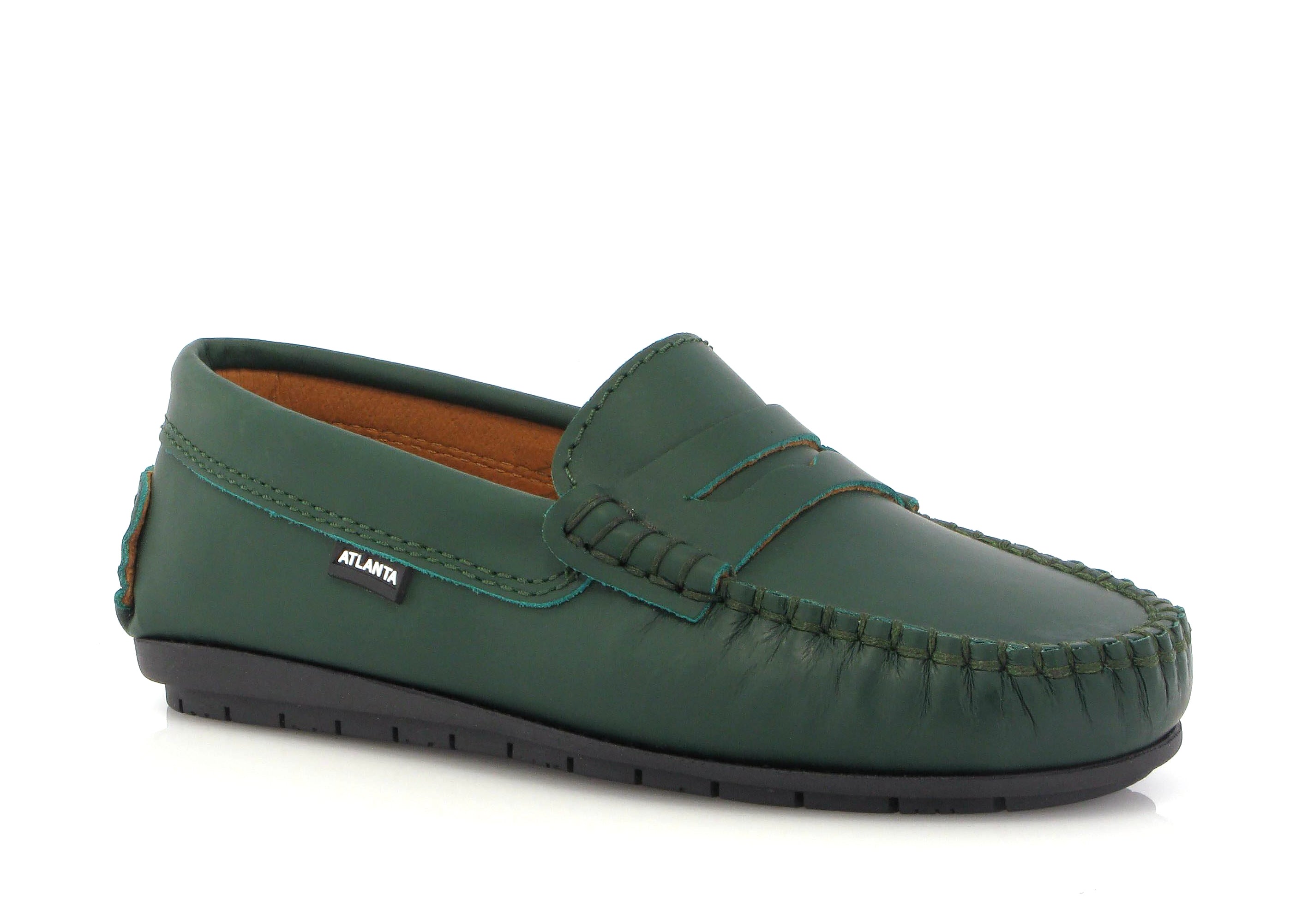 Atlanta Mocassin Green Gum Penny Loafer