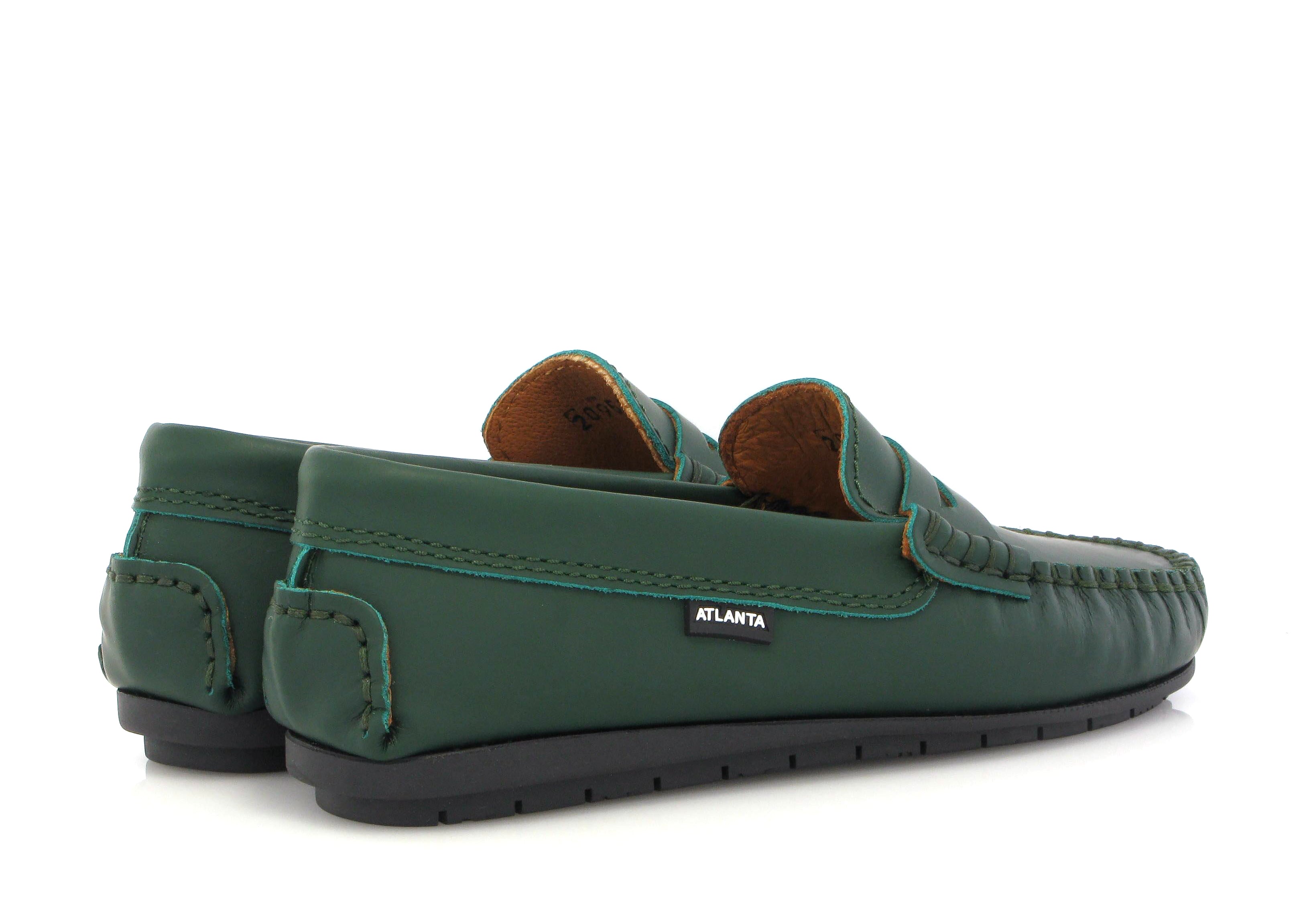 Atlanta Mocassin Green Gum Penny Loafer