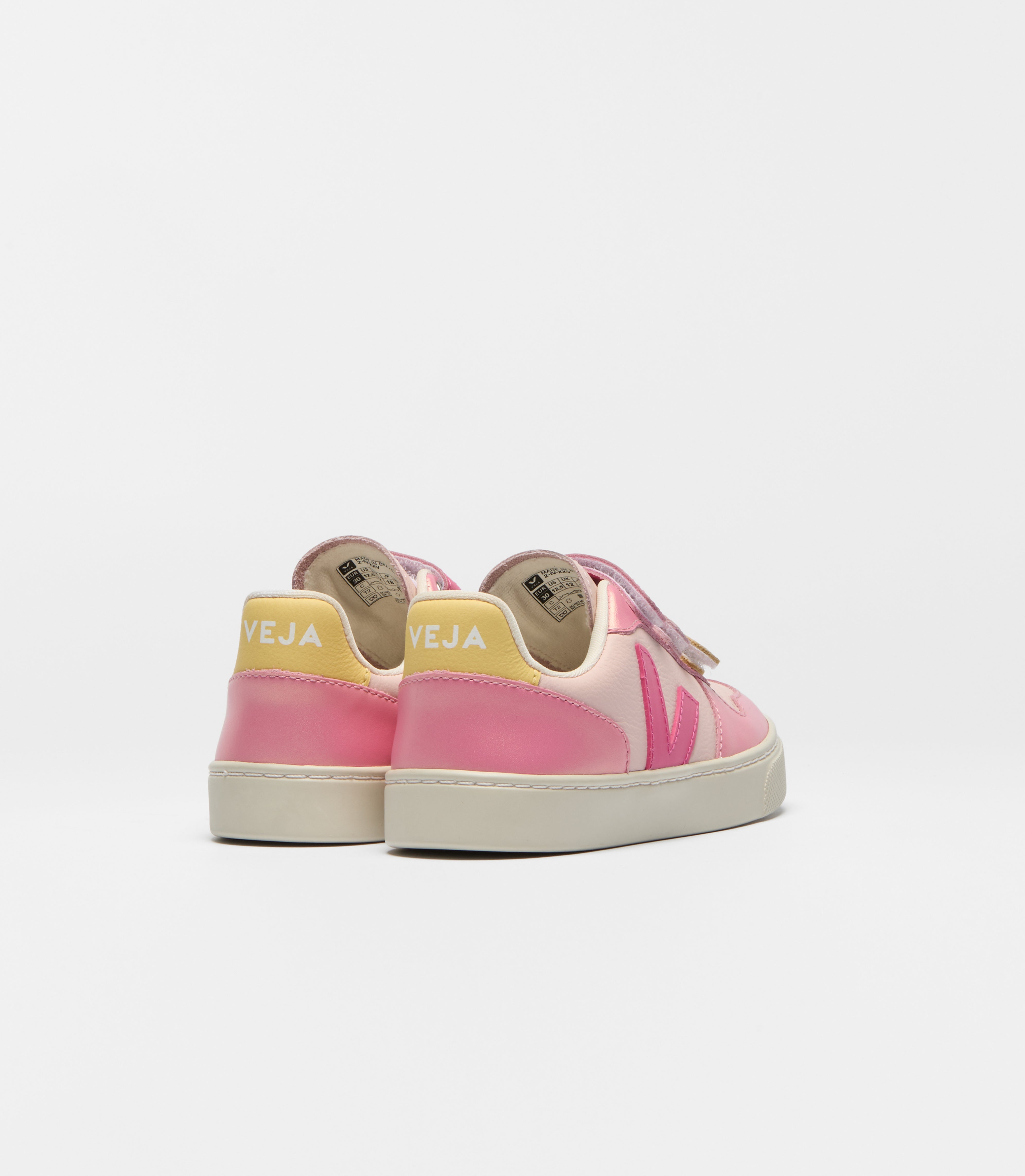 Veja Pink Glimmer Triple Velcro Sneaker