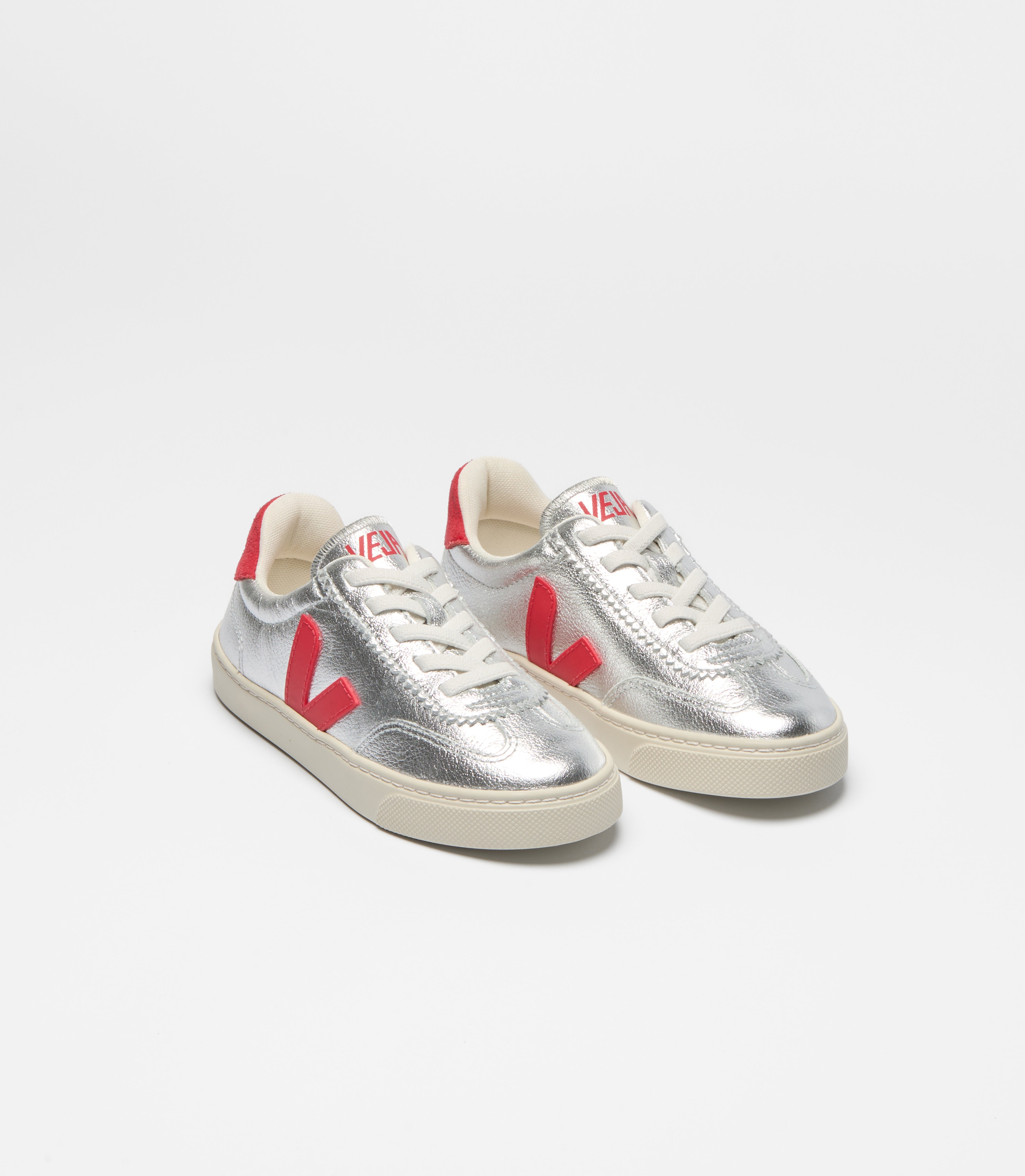 Veja Silver Elastic Laced Sneaker