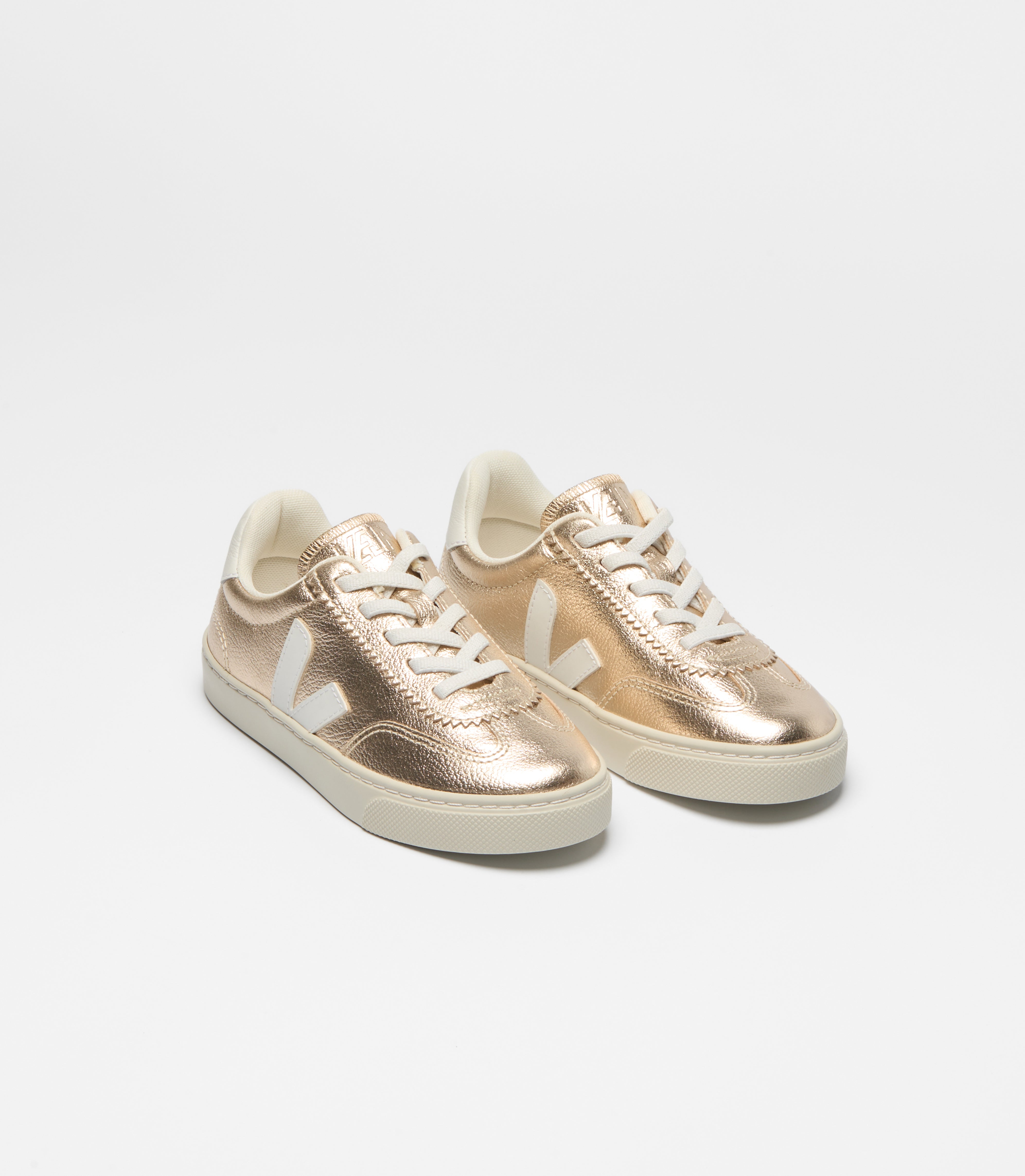 Veja Gold Elastic Laced Sneaker