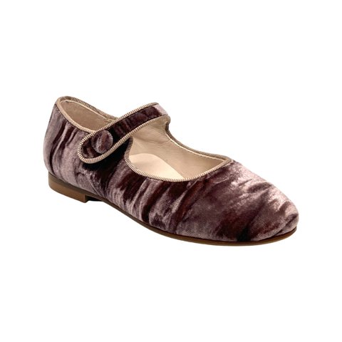Beberlis Mauve-Taupe Mary Jane with Piping