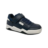Geox Navy Faux Laced Velcro Sneaker
