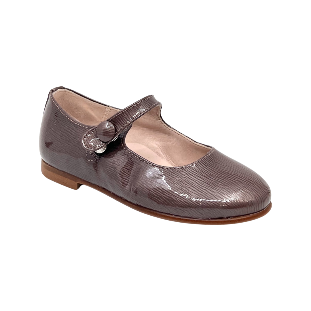 Beberlis Mauve Grain Patent Mary Jane