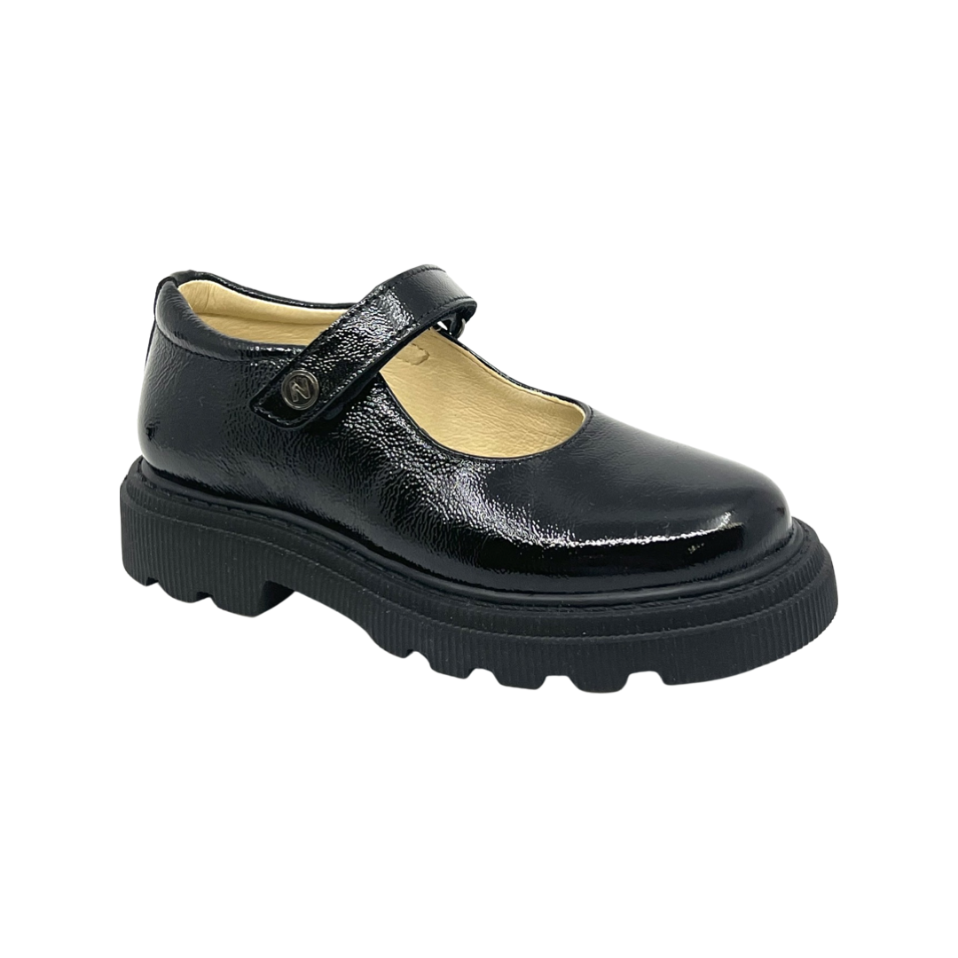 Naturino Black Patent Chunky Mary Jane- Hippyhoppy