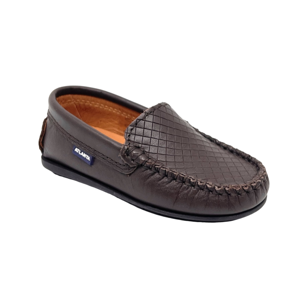 Atlanta Brown Embossed Mocassin