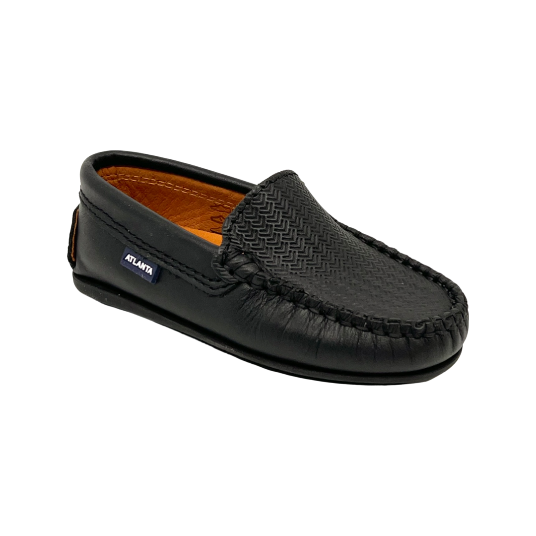 Atlanta Black Embossed Mocassin