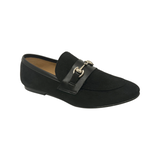 Maria Catalan Suede Textured Chain Loafer