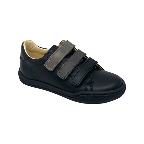 Naturino Black Multicolor Triple Velcro Sneaker- Gempe