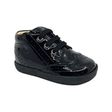 Falcotto Black Patent Wingtip Laced Sneaker- Cupido