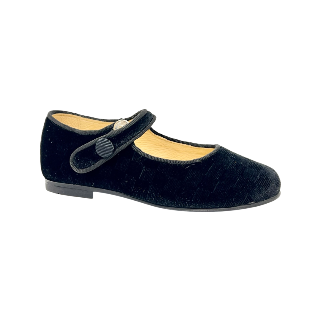 Andanines Black Velvet Mary Jane
