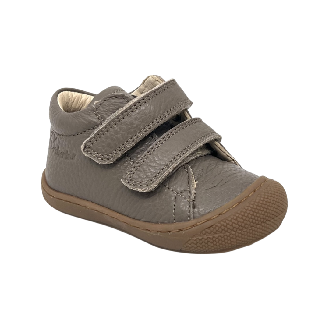 Naturino Pebbled Taupe Double Velcro Sneaker- Cocoon