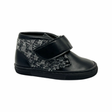 Maria Catalan Gray Knit Velcro Baby Shoe