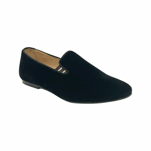 Maria Catalan Black Velvet Flat