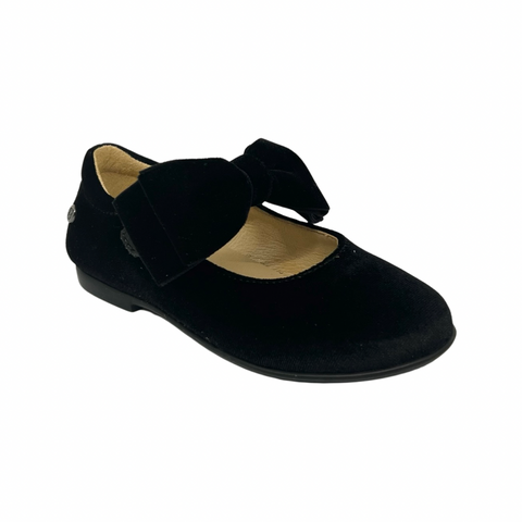 Naturino Black Velvet Mary Jane with Bow- Kelie