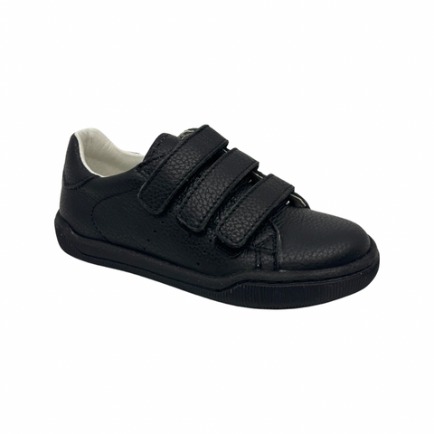 Naturino Black Triple Velcro Sneaker- Cliff