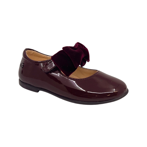 Naturino Bordeaux Patent Mary Jane with Bow- Kelie