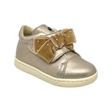 Falcotto Nut Gold Bow Velcro Sneaker- Koornia