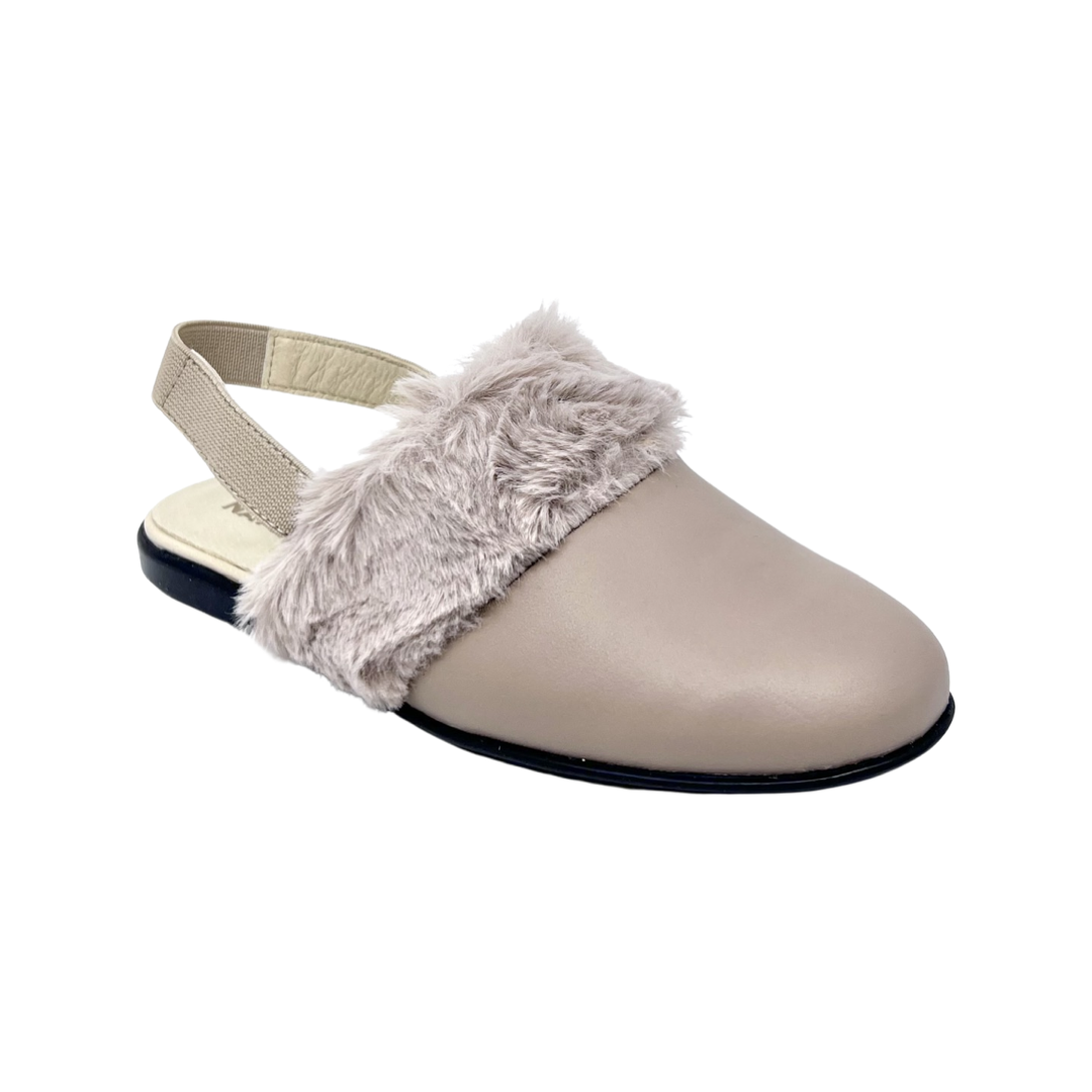 Naturino Taupe Fur Slingback - Toocuutie