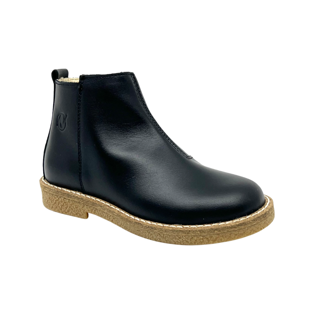 Naturino Black Bootie with Zip- Dasie
